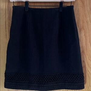 LOFT Black Textured Skirt
